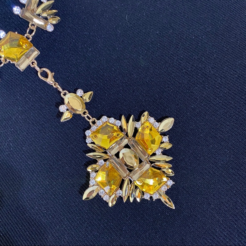 Sexy Gold Crystal Choker Gothic Cross Necklace - Picture 7 of 11